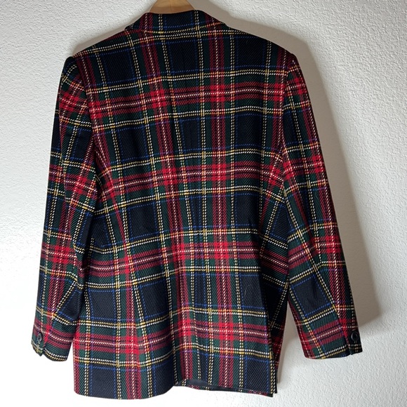 Jones New York Tartan Plaid Wool Blazer - Picture 3 of 11